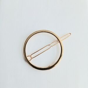 NEW Hair Barrette Clip Gold Toned